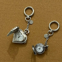 Heart Locket Pocket Watch Keychain–vintage Hollow Pendant for Pants or ...