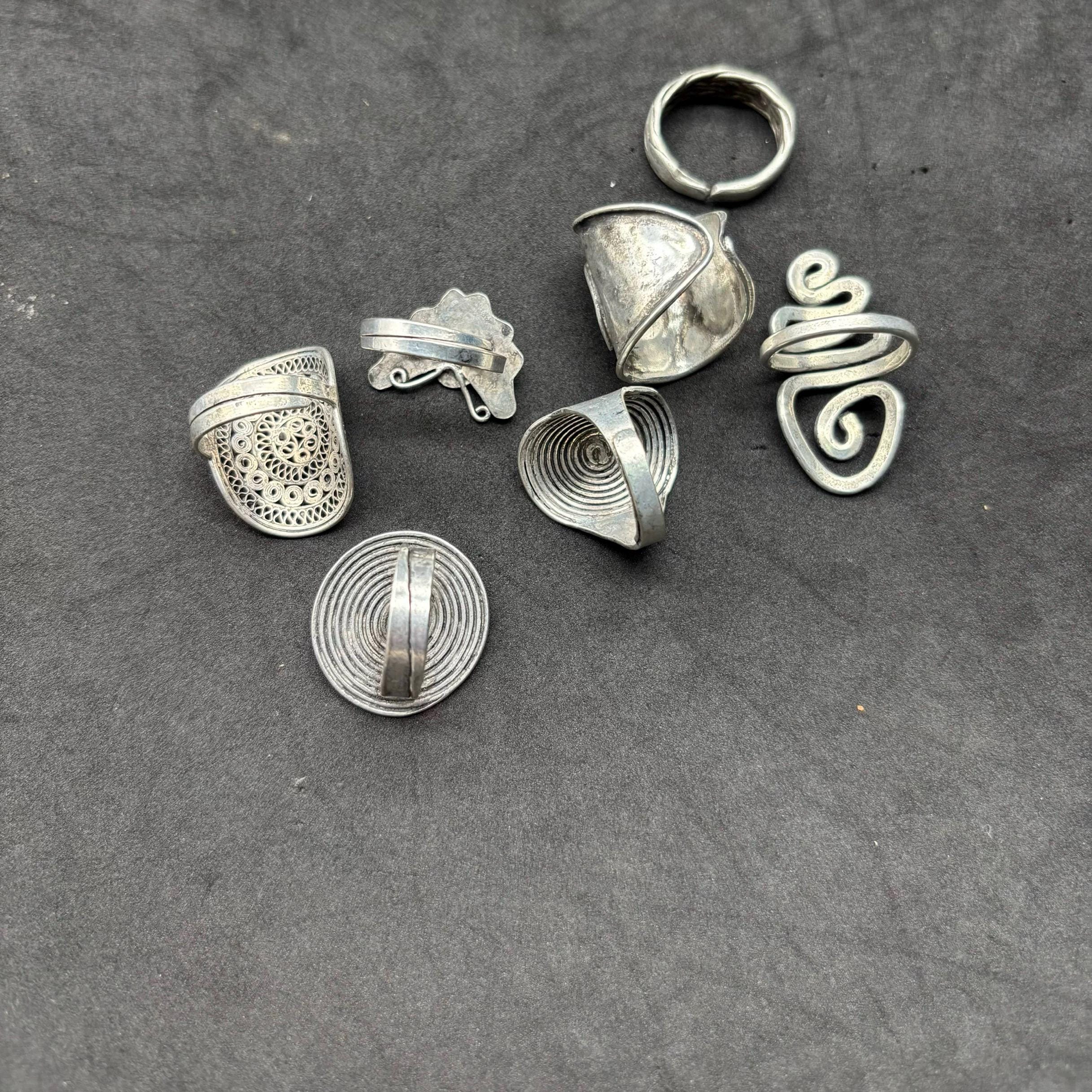 Vintage Statement Rings, Antique Silver & Bronze Gothic Rings, Unique ...