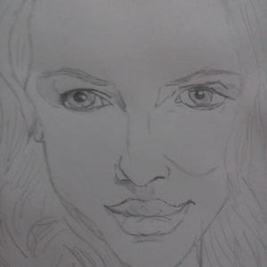 Drawing of Scarlett Johansson
