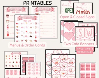 Süßes Cafe | Valentinstagsbäckerei | Rollenspiel Printables | Vorschulressourcen | Dramatisches Stück