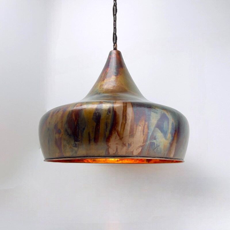 View of Copper Pendant Light - Etsy