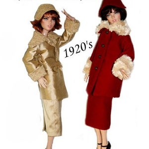 DJV008 Patron de couture de costume des années 1920 pour 16&quot; Deja Vu, Emma Jean, Anne De Leger