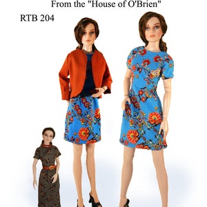 doll sewing pattern, RTB101 dress jacket