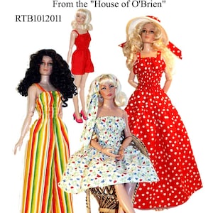 PDF Shirred dress & Jumpsuit pattern for RTB101 dolls