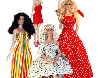 PDF Shirred dress & Jumpsuit pattern for RTB101 dolls