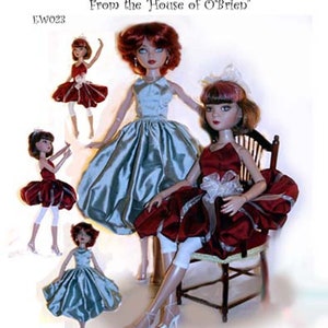 May include: A sewing pattern for a bubble dress for 16-inch dolls. The pattern is called "Bubbles, Fun & Fancy" and is from "The House of O'Brien". The pattern includes instructions for making a dress in two lengths, with or without ribbon inserts and leggings.