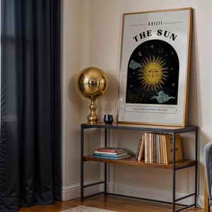 Affiche de carte de tarot | Arcane du soleil | Affiche spirituelle pour la maison