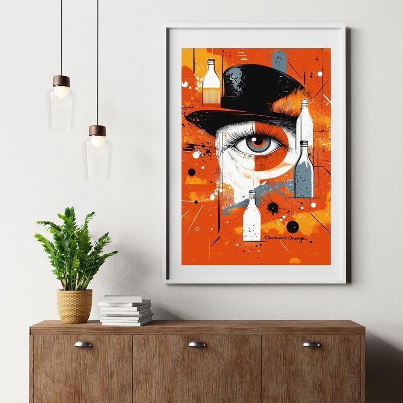 A Clockwork Orange Inspired Poster Vintage Art Print Perfect for Home ...