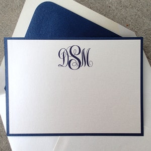 Monogram Grußkarten / danke Noten