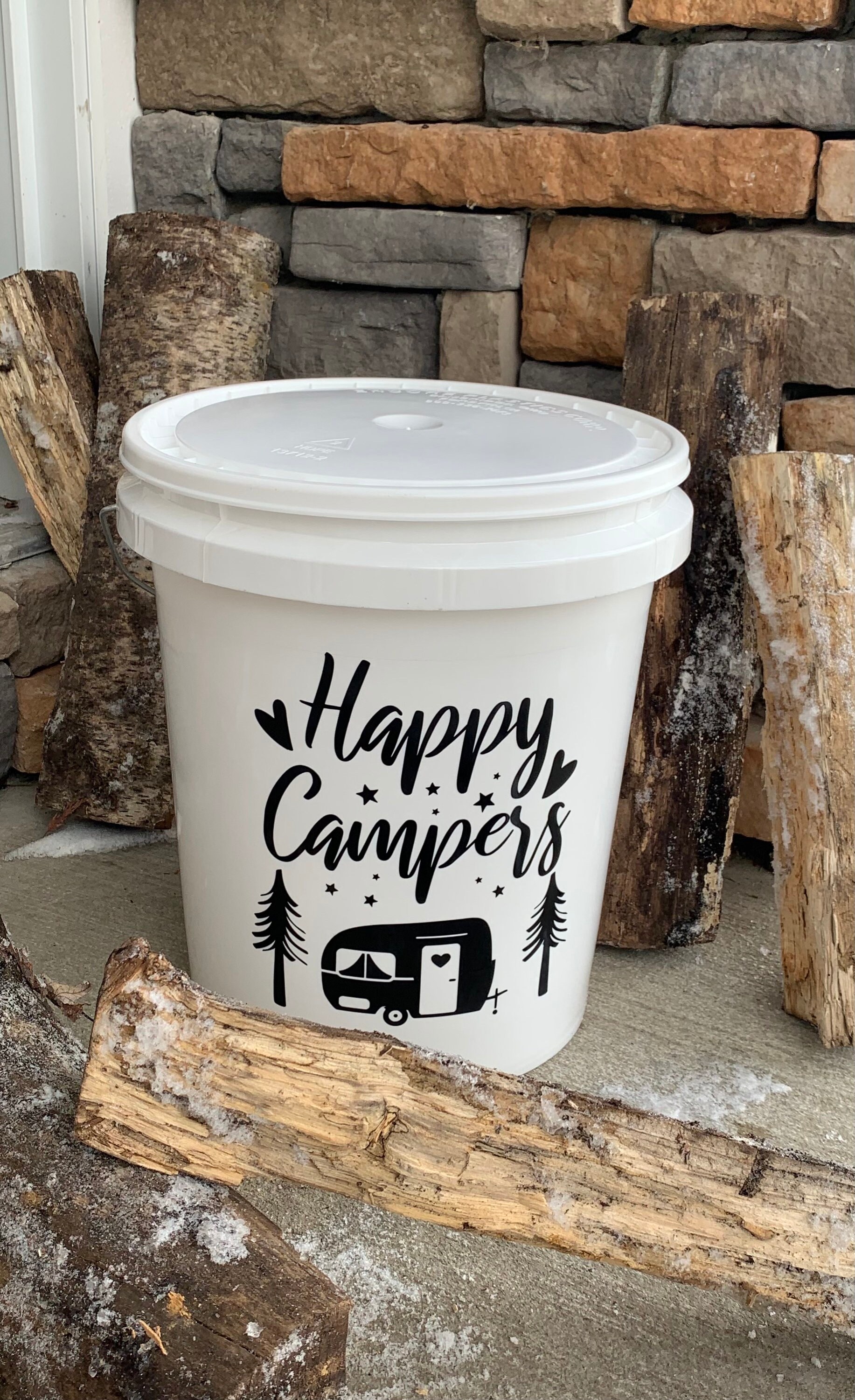 Happy Campers Light up Bucket Campfire Bucket Bonfire Light Etsy