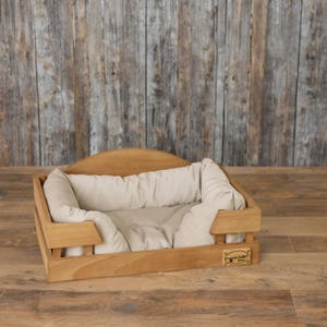 Personalized Wooden Dog Bed — Cozy, Stylish & Durable Dog and Cat Furniture, Handmade  Bed for Small and Medium Pets
