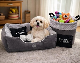 Luxury Small Dog Bed | Washable Pet Sofa for Yorkie, Chihuahua, Cat | Handmade Puppy Bed | Cute Dog Couch | Soft Dog Furniture Gift