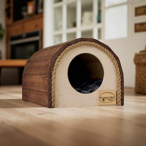 Dog Crate With Custom Dog Bed, Dog Crate Furniture, Modern Dog Kennel, Indoor Dog House, Cat House, Cat Bed