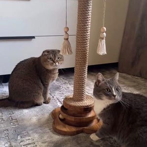 Handmade Gothic Cat Tree, Modern Eco-Friendly Cat Furniture, Cat Tower with Scratching Post, Unique Pet Gift for Cat Lovers
