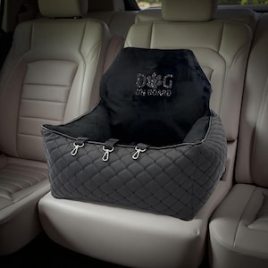 Luxury Pet Car Seat for Small & Medium Dogs – Safety Travel Bed with Cushion and Clips | Stylish Dog Carrier for Car | Gift for Pet Lover