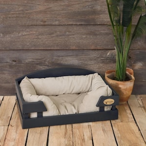Personalized Wooden Dog Bed — Cozy, Stylish & Durable Dog and Cat Furniture, Handmade  Bed for Small and Medium Pets
