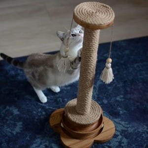 Handmade Gothic Cat Tree, Modern Eco-Friendly Cat Furniture, Cat Tower with Scratching Post, Unique Pet Gift for Cat Lovers
