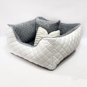Soft Handmade Pet Bed | Velvet Dog & Cat Bed with Waterproof Bottom | Removable Covers