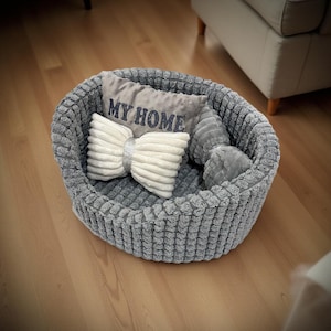 Cozy Soft Pet Bed – Handmade Bed for Small Dogs, Cats & Puppies, Plush Puppy and Kitten Lounger, Luxury Washable Pet Sofa, Gift for Pet