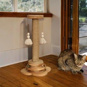 Handmade Gothic Cat Tree, Modern Eco-Friendly Cat Furniture, Cat Tower with Scratching Post, Unique Pet Gift for Cat Lovers