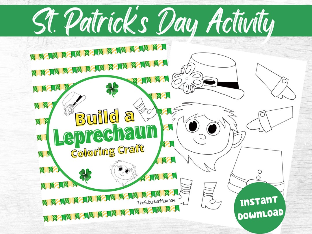 St. Patrick's Day Coloring / Leprechaun Printable Craft