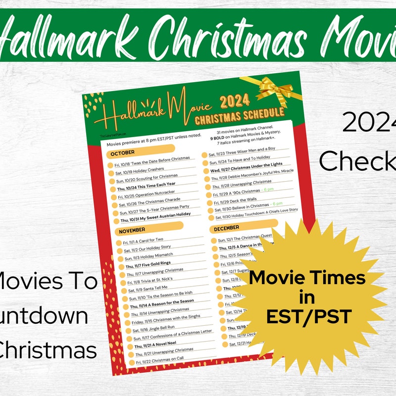 Hallmark Movies 2025 Etsy