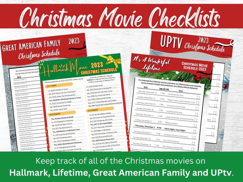 Hallmark, Lifetime, Great American Family & Uptv Christmas Movies 2023