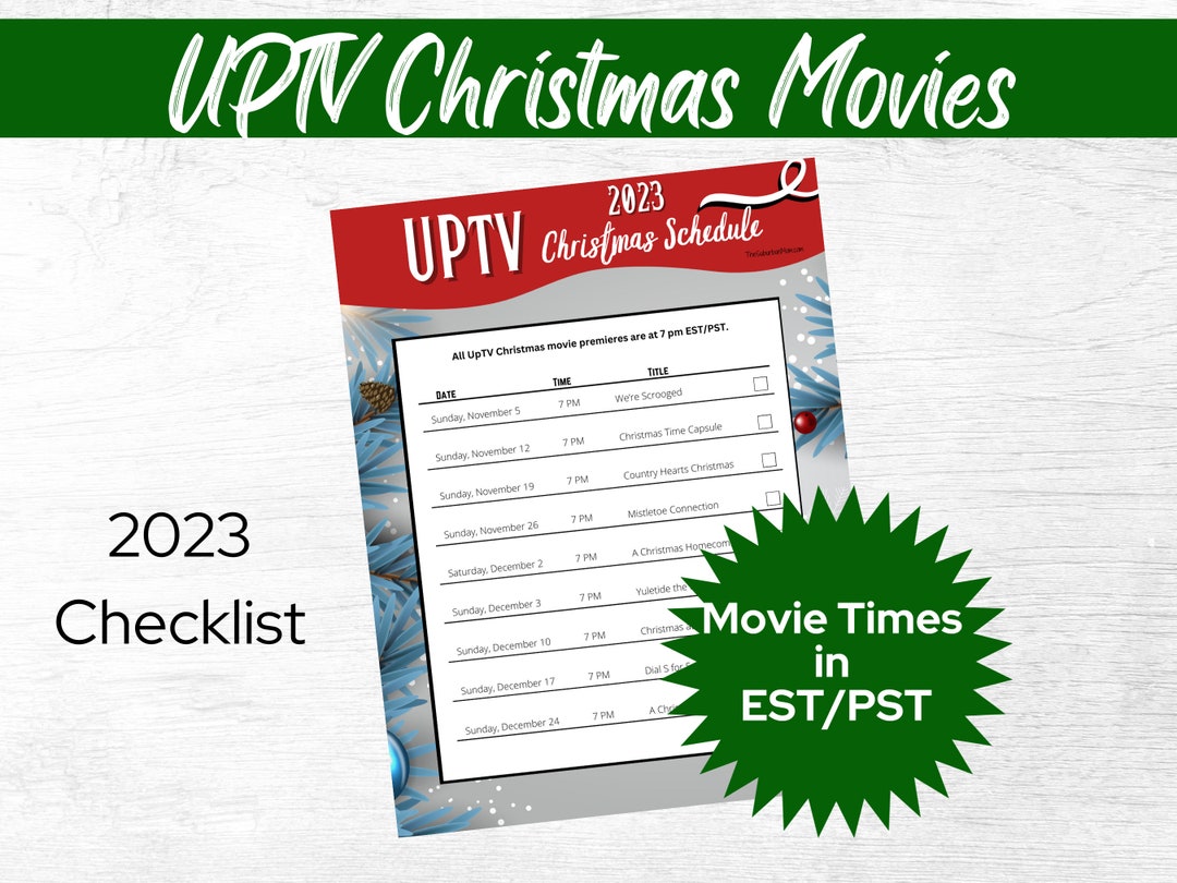 UPTV Christmas Movies 2023 Schedule Printable Checklist Etsy