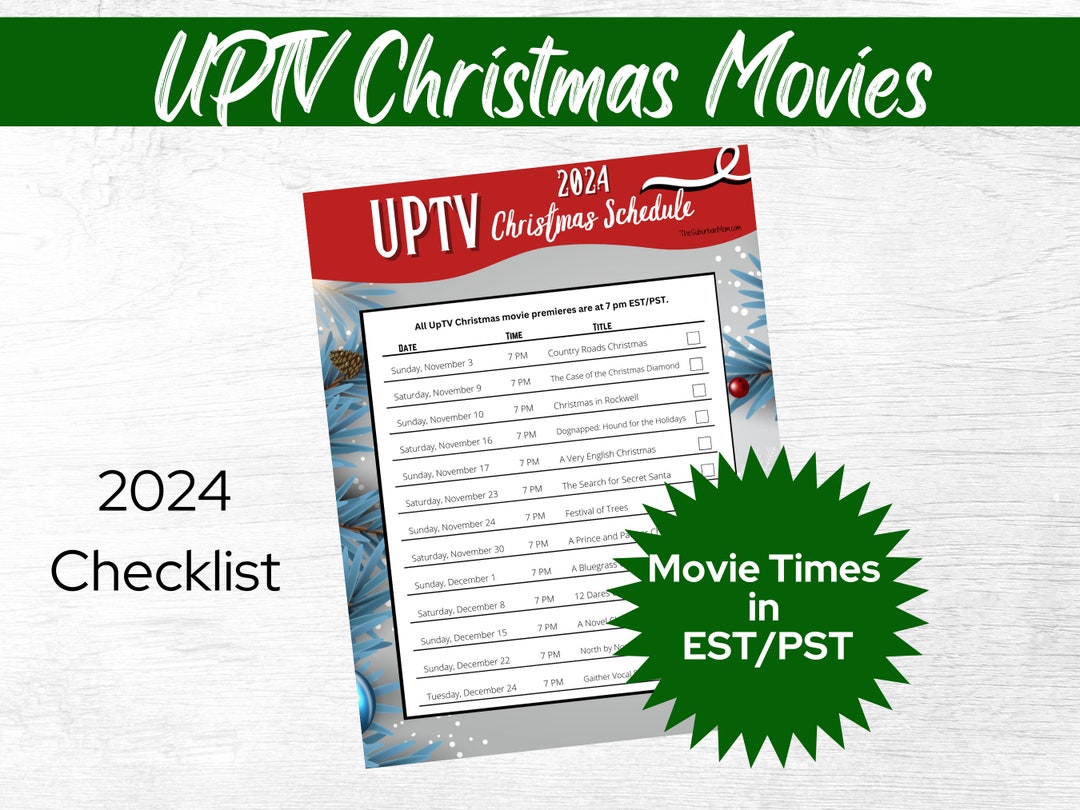 UPTV Christmas Movies 2024 Schedule Printable Checklist Etsy
