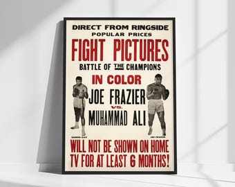 Muhammad Ali vs. Joe Frazier Vintage Boxing Poster | 1971 Fight | boxing memorabilia
