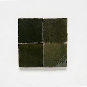 Authentic moroccan Zellige Tiles - Handmade in Morocco and shipped worldwide- Green tones