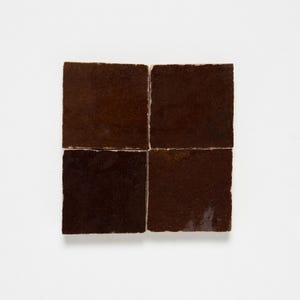 Authentic moroccan Zellige Tiles - Handmade in Morocco and shipped worldwide- Brown tones