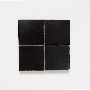 Authentic moroccan Zellige Tiles - Handmade in Morocco and shipped worldwide- Black tones