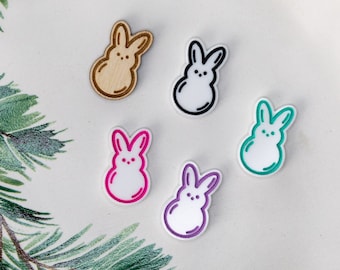 Bunny Stud Earrings | Peeps | Rabbits | Bun Bun | Boho Cute | Minimalist | Bright Colours for Spring & Summer