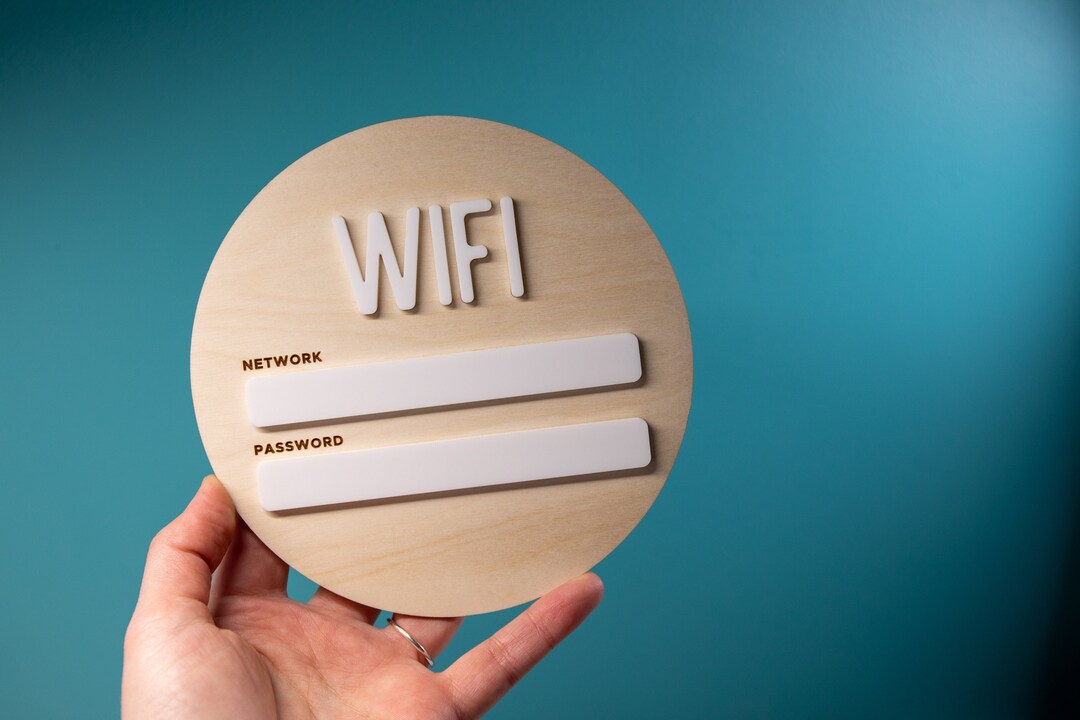 Reusable Wifi Sign Kit | for Your Guestroom, Airbnb, Office, Rental ...