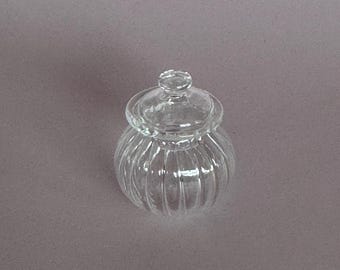Miniature Glass Jar – 1:12 Scale Dollhouse Kitchen Accessory