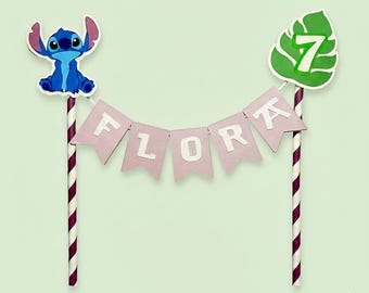 Personalized Stitch Cake Topper
