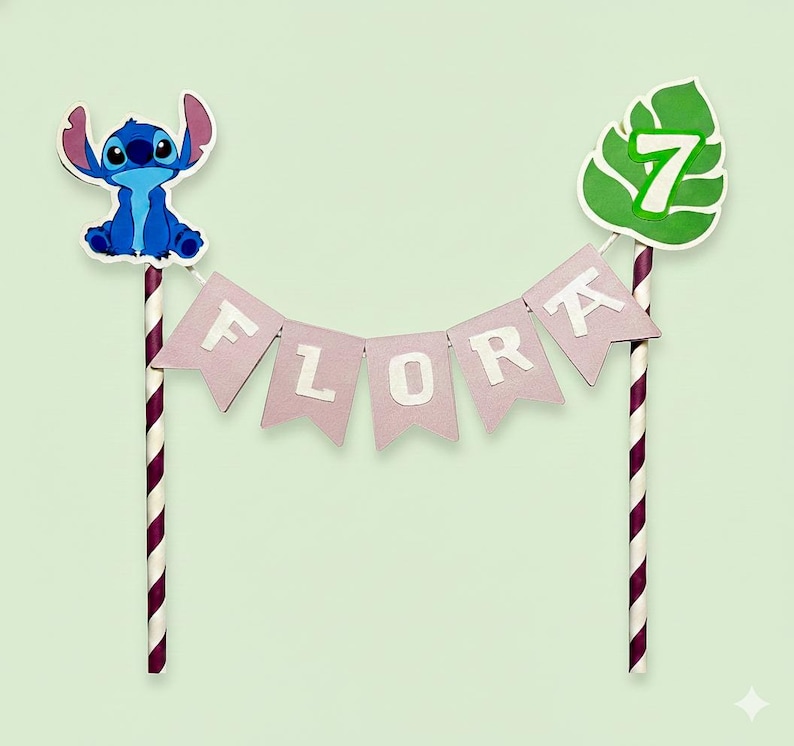 Personalized Stitch Cake Topper image 1