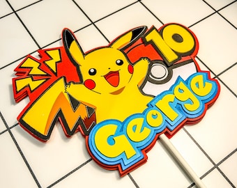 Pokemon-Pikachu cake topper