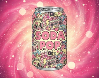 KPop Demon Hunters Soda Pop Can Design (8 Pack - transparent background)