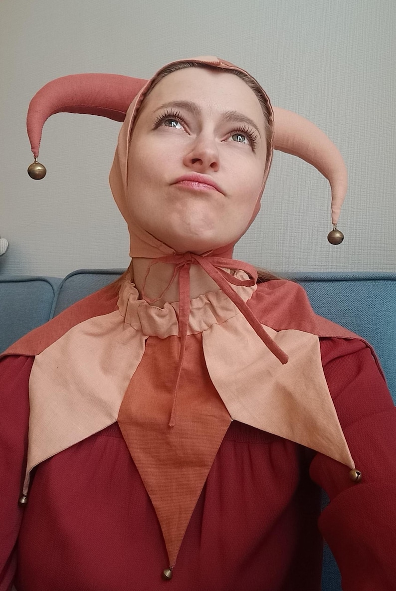 Patrón de costura en PDF para disfraz de bufón: sombrero y cuello / traje de payaso / disfraz renacentista de Halloween / fiesta de circo DIY para adultos y niños imagen 15