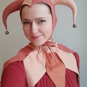 Patrón de costura en PDF para disfraz de bufón: sombrero y cuello / traje de payaso / disfraz renacentista de Halloween / fiesta de circo DIY para adultos y niños imagen 6