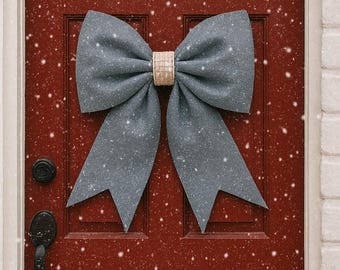 Giant Fabric Bow Sewing Pattern & tutorial: double sided design, Oversize Large Bow Ornament, Door Bow Decor, DIY  Christmas Bow hanger