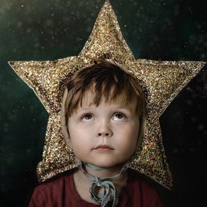 Christmas Star Headband PDF PATTERN & tutorial/ Bonnet newborn crown/ DIY Party Christmas Hat/ Star Hat sewing pattern/Outfit Winter Holiday