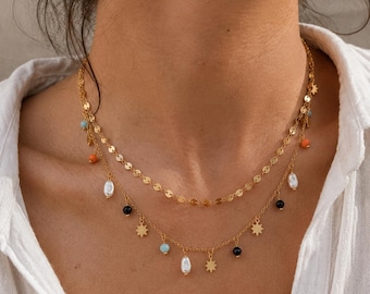 Never Fades- Waterproof Gold Star Charm Necklace, Non Tarnish Celestial Necklace, Meaningful Gift for Her, Gift Ready
