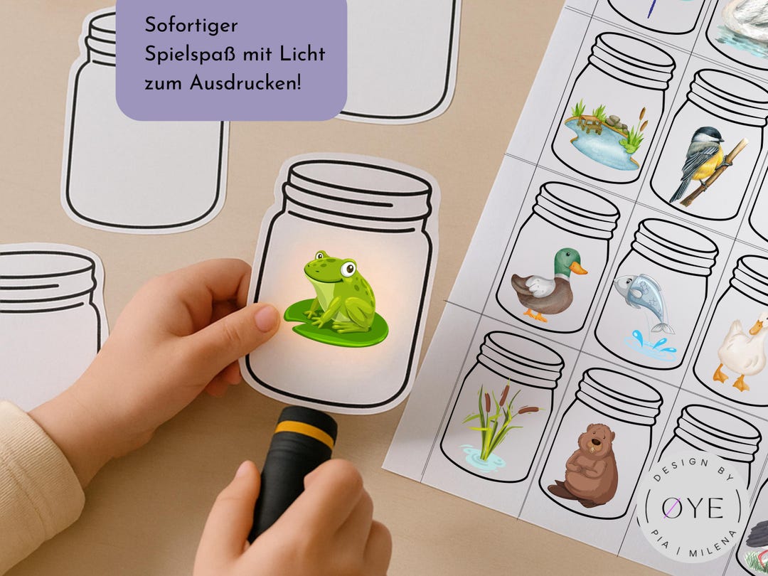 Light Play Garden Pond for Children | Printable PDF | Learning Game ...