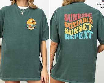 Ocean Sun Comfort Colors® Tshirt Nature Graphic Tshirt Womens Shirt Summer Tee Sunrise Shirt For Women Beachy Tee Shirt Sunset Tee VSCO