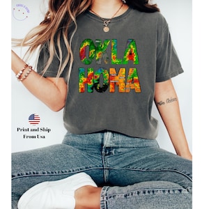 Oklahoma Storm Map Comfort Colors® Shirt, Bleached Shirt, Oklahoma Weather, Oklahoma Storm Season, Okie Summer Storm, Tornado Season Shirt