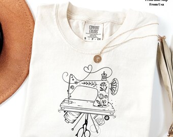 Sewing Comfort Colors Shirt: Funny Sewciopath Quilter Gift