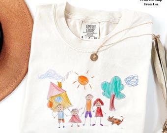Comfort Colors Kids Art Shirt: Custom Drawing Gift